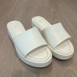 A New Day White Carlita Wedge Sandal